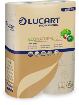 PAPIER TOILETTE PETIT ROULEAU ECONATURAL HAVANE 250 FORMATS 3 PLIS ECOLABEL X30