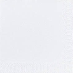 SERVIETTE 24X24CM OUATE 2 PLIS BLANC X2400