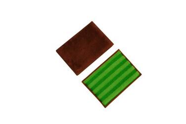 TAMPON GRATTANT ET SECHANT MEMO PAD MARRON / VERT X2