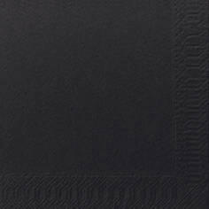SERVIETTE 24X24CM OUATE 2 PLIS NOIR X2400