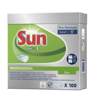 DETERGENT TABLETTES VAISSELLE SUN ALL IN 1 ECO PRO FORMULA ECOLABEL EU X100