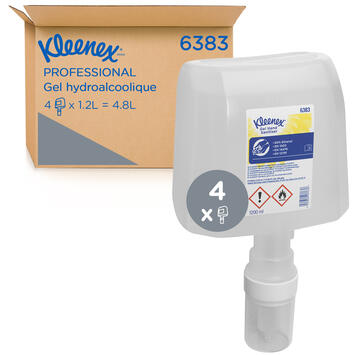 GEL HYDROALCOOLIQUE KLEENEX® CARTOUCHE 1,2L X4