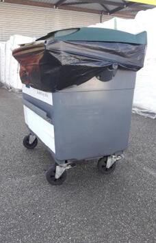 HOUSSE CONTENEUR 750L BASSE DENSITE DECHETS LOURDS NOIR X25