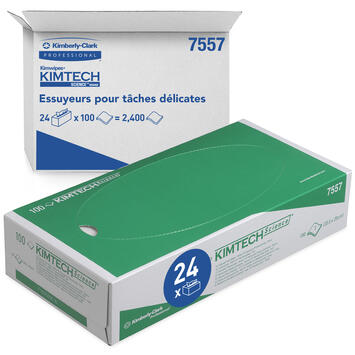 LAVETTE NON TISSEE USAGE UNIQUE KIMTECH SCIENCE BLANC 100 FORMATS X24