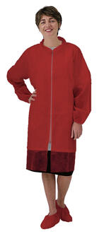 BLOUSE ZIP SANS POCHE PP 40G ROUGE TAILLE XL X50