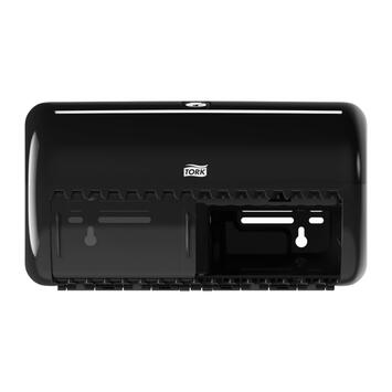 DISTRIBUTEUR DE PAPIER TOILETTE PETIT ROULEAU DOUBLE TORK® T4 NOIR