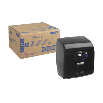 DISTRIBUTEUR D’ESSUIE-MAINS ROULEAUX AQUARIUS™ SLIMROLL NOIR PBS