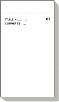 BLOCS AUTOCOPIANTS MAÎTRE D'HÔTEL DUPLICATA 95X170 MM X50
