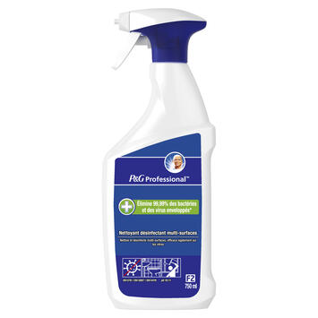 NETTOYANT DESINFECTANT VITRES, SURFACES & INOX F2 P&G PROFESSIONAL 750ML
