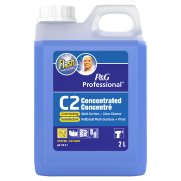 NETTOYANT DESINFECTANT CONCENTRE VITRES ET SURFACES NETT'PRO C2 2L