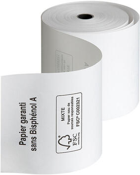 BOBINE PAPIER THERMIQUE MANDRIN 80X80X12