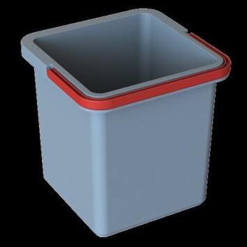 SEAU 6L GRIS / ROUGE KUBI PRO