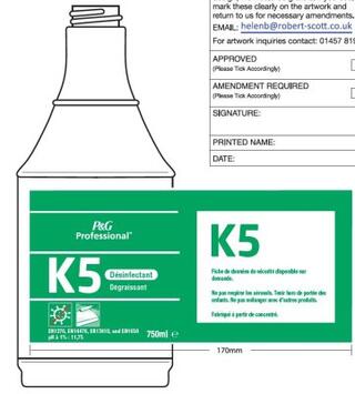 PULVE SERIG DEGRAISSANT DESINFECTANT CUISINE K5 VIDE 750ML