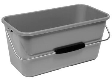 SEAU 13L RECTANGULAIRE GRIS KUBI PRO