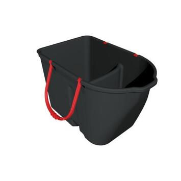 SEAU BI-BAC 15L+10L NOIR ET ROUGE