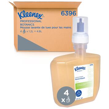 SAVON MOUSSE KLEENEX® BOTANICS™ FRESH LUXURY CARTOUCHE 1,2L X4