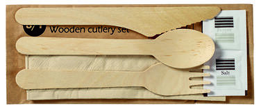 KIT COUVERTS BOIS 6 EN 1 X500