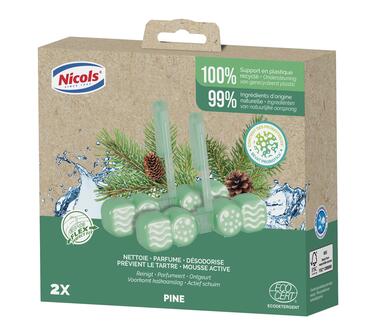 BLOC CUVETTE WC PARFUM MENTHE EUCALYPTUS ECOCERT X2