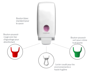 LEVIER COUDE DISTRIBUTEUR AQUARIUS™ SAVON BLANC 1L