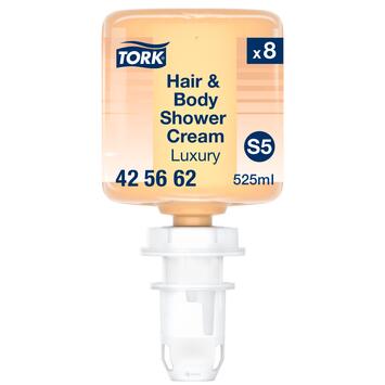 SAVON CRÈME DOUCHE CORPS & CHEVEUX TORK® LUXURY S5 CARTOUCHE 500ML X8