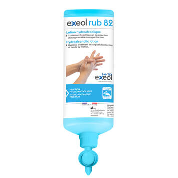 GEL HYDROALCOOLIQUE EXEOL RUB 82 CARTOUCHE 1L AIRLESS