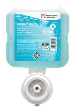 SAVON MOUSSE MAINS CORPS & CHEVEUX AZURE FOAM CARTOUCHE 500ML X6