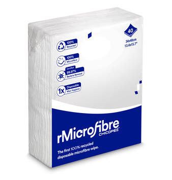 FORMAT NON TISSE MICROFIBRE RECYCLEE 34X40CM BLANC X40