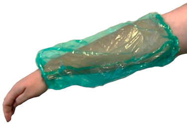 MANCHETTE POLYÉTHYLÈNE 20X40CM VERT SACHET X100