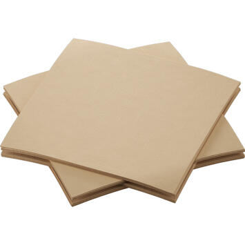 SERVIETTE 20X20CM NON TISSÉ BIO-DUNISOFT® BRUN NATUREL X2880