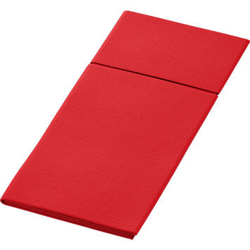 SERVIETTE POCHETTE 40X33CM NON TISSÉ DUNILETTO® DUNISOFT® ROUGE X260