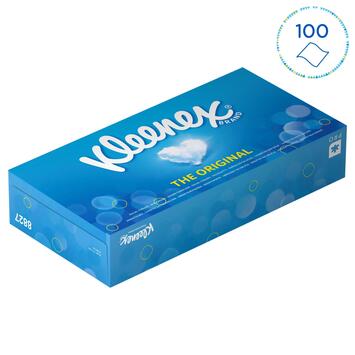 MOUCHOIRS BOÎTE RECTANGLE KLEENEX® 2 PLIS 100 FORMATS BLANC X2400