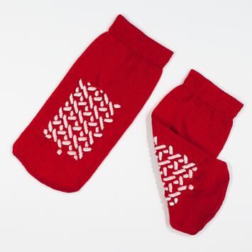 CHAUSSETTE ANTIDERAPANTE ROUGE TAILLE S X48 PAIRES