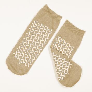 CHAUSSETTE ANTIDÉRAPANTE TAILLE XL BEIGE X48 PAIRES