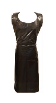 TABLIER NOIR 120X70CM 20µ PE SACHET X100