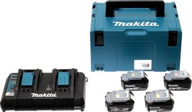 PACK ENERGIE 18V LI-ION COFFRET 4 BATTERIE+1 CHARGEUR DOUBLE