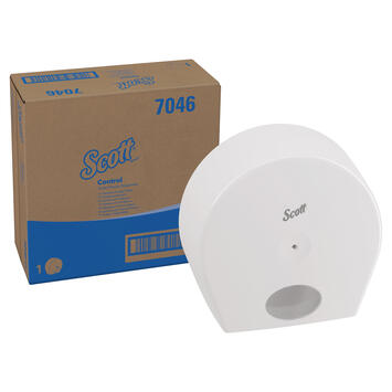 DISTRIBUTEUR DE PAPIER TOILETTE À DÉVIDAGE CENTRAL SCOTT® CONTROL™ BLANC