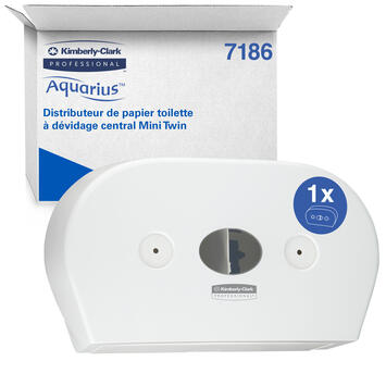 DISTRIBUTEUR DE PAPIER TOILETTE À DÉVIDAGE CENTRAL SCOTT® CONTROL™ MINI DOUBLE BLANC