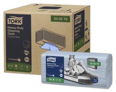 LAVETTE NON TISSEE USAGE COURT TORK W4 BLEU BOITE DE 105 FORMATS X4