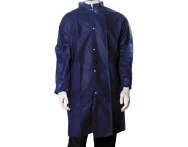 BLOUSE POLYPROPYLÈNE À BOUTONS PRESSIONS SANS POCHE 25G TAILLE XXL BLEU X25