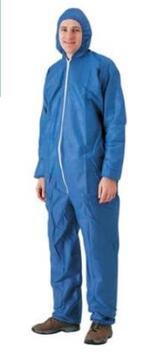 COMBINAISON À CAGOULE POLYPROPYLÈNE FERMETURE ZIPÉE 40G SANS POCHE TAILLE L BLEU X50