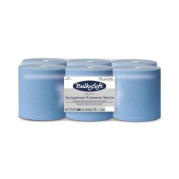 BOBINE DEVIDAGE CENTRAL BULKYSOFT BLEU 450 FORMATS 2 PLIS 24X20CM ECOLABEL X6