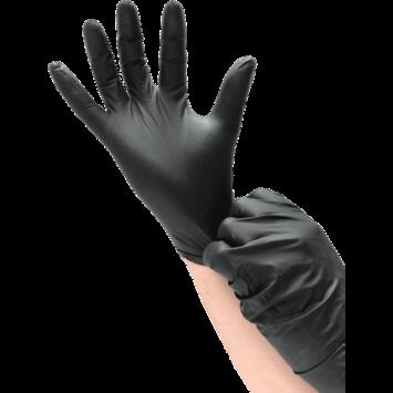 GANT NITRILE NOIR NON POUDRÉ SUPER BLACK TAILLE M BOÎTE X100