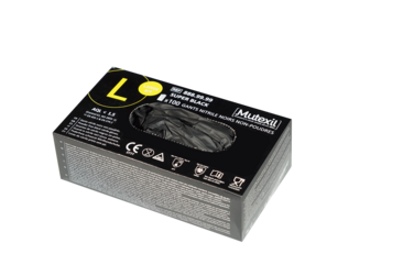 GANT NITRILE NOIR NON POUDRÉ SUPER BLACK TAILLE XL BOÎTE X100