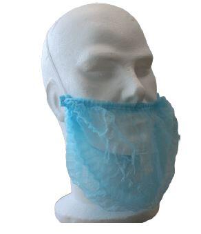 CACHE-BARBE POLYPROPYLÈNE À ELASTIQUE MADE IN FRANCE BLEU X100