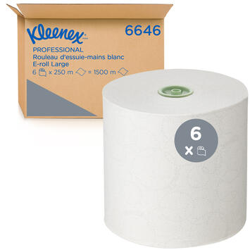 ESSUIE-MAINS ROULEAU KLEENEX® BLANC 250M 1 PLI ECOLABEL X6