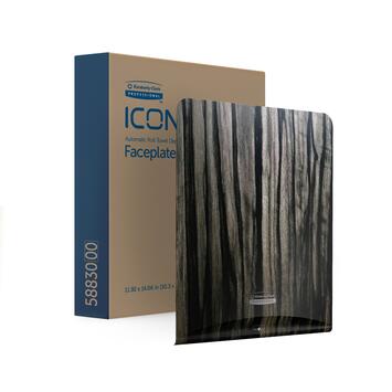 FAÇADE DISTRIBUTEUR ESSUIE-MAINS ICON BOIS ÉBÈNE X1