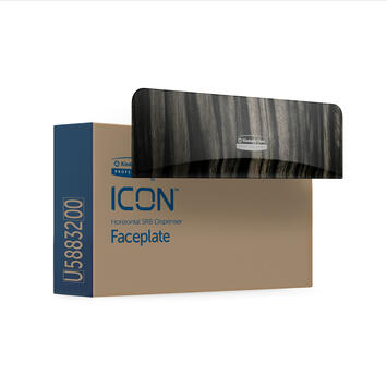 FAÇADE DISTRIBUTEUR PAPIER TOILETTE ROULEAU ICON™ BOIS ÉBÈNE X1