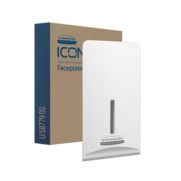 FAÇADE DISTRIBUTEUR PAPIER TOILETTE PLIÉ ICON™ MOSAÏQUE BLANC X1