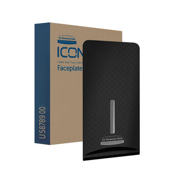 FAÇADE DISTRIBUTEUR PAPIER TOILETTE PLIÉ ICON™ MOSAÏQUE NOIR X1