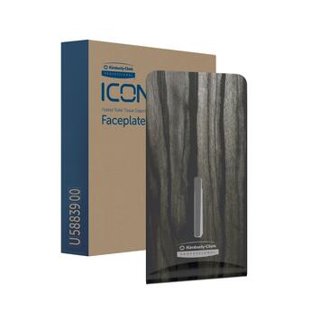 FAÇADE DISTRIBUTEUR PAPIER TOILETTE PLIÉ ICON™ BOIS ÉBÈNE X1